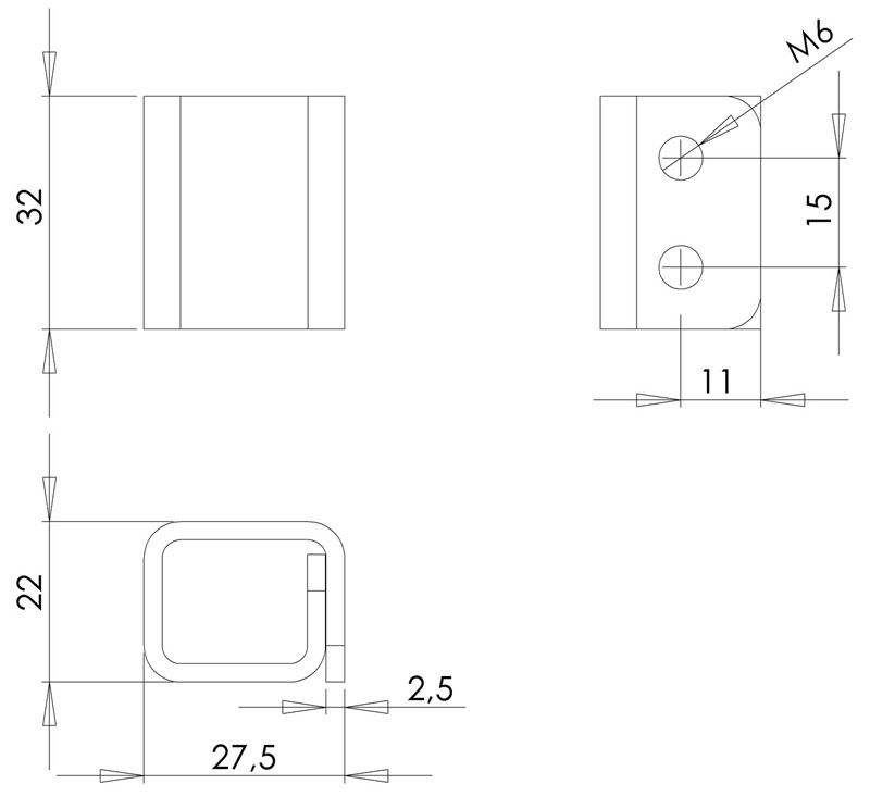 Gegenhalter H400 zum Anschrauben