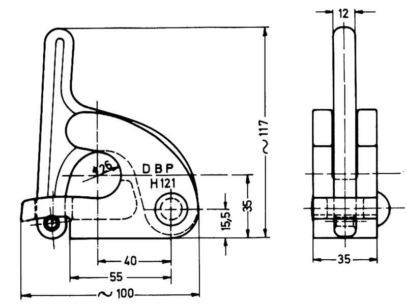 Pendelverschluss Rapid H121