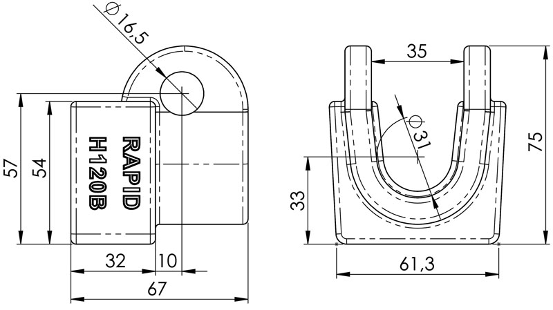 Lagerschale Rapid H120B